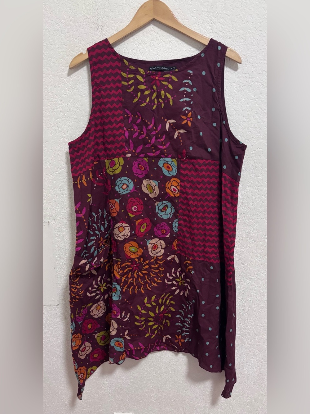 Gudrun Sjödén mixed-print patchwork sleeveless tunic